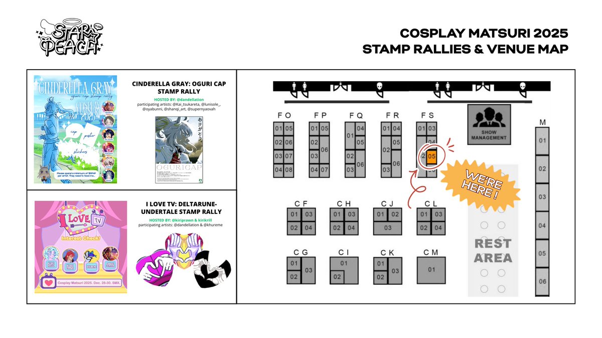 [RTs 🎄] 
happy holidays ‼️ celebrate the last con of the year with us at FS-05 with our doter <a href="/poura_/">pau 🍏⭐️</a> 👨‍👩‍👧 

NOTE‼️ 
🔔 accepting reservations with at least 50% dp until dec 27, 12md 
🔔 for onsite pickup only 

#CosplayMatsuri2025 #FanfairAtCosplayMatsuri2025 #Cosmatsu2025