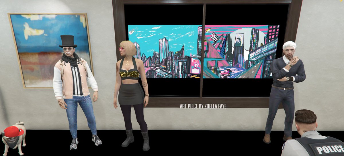 Having my art exhibition in GTA 5 ONX.