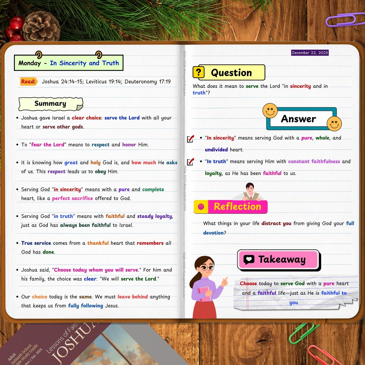 shofarpulse's tweet image. 📖 Monday (December 22): In Sincerity and Truth
SSQ4 2025 | Lesson 13 Study Notes
#InSincerityAndTruth #WholeheartedService #SabbathSchoolLesson #Shofarpulse #SSQ2025
