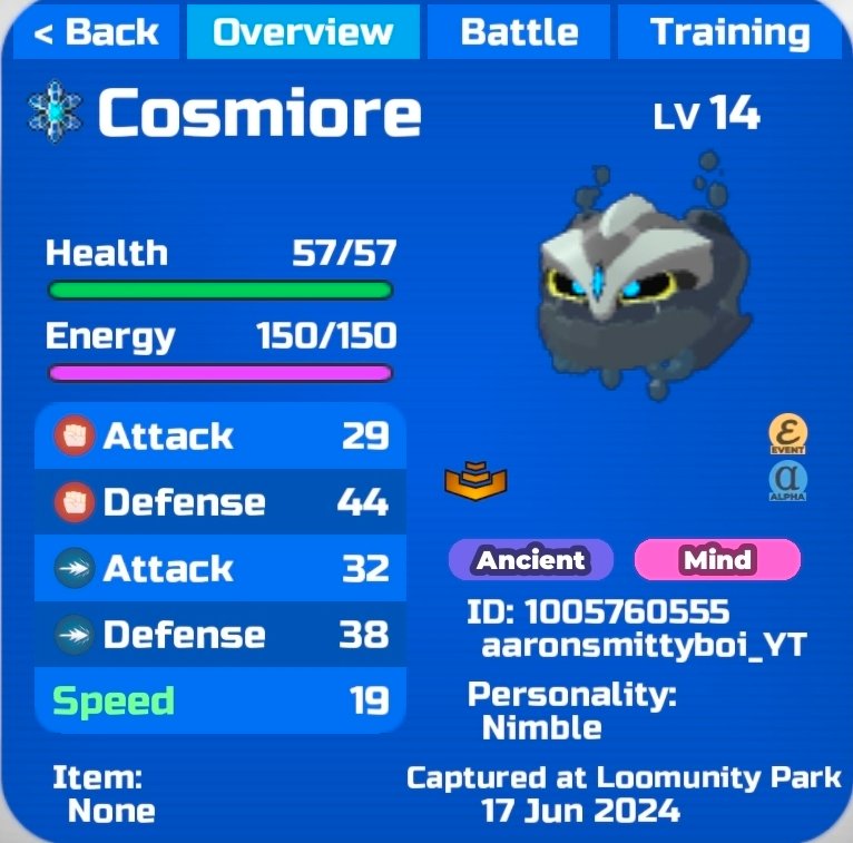 Giving away this Alpha Gleaming Yellow Cosmiore!

How to enter:
Like (or RT) and Follow :)

Ends on december 23rd.
Good luck!

#LoomianLegacy #ROBLOX