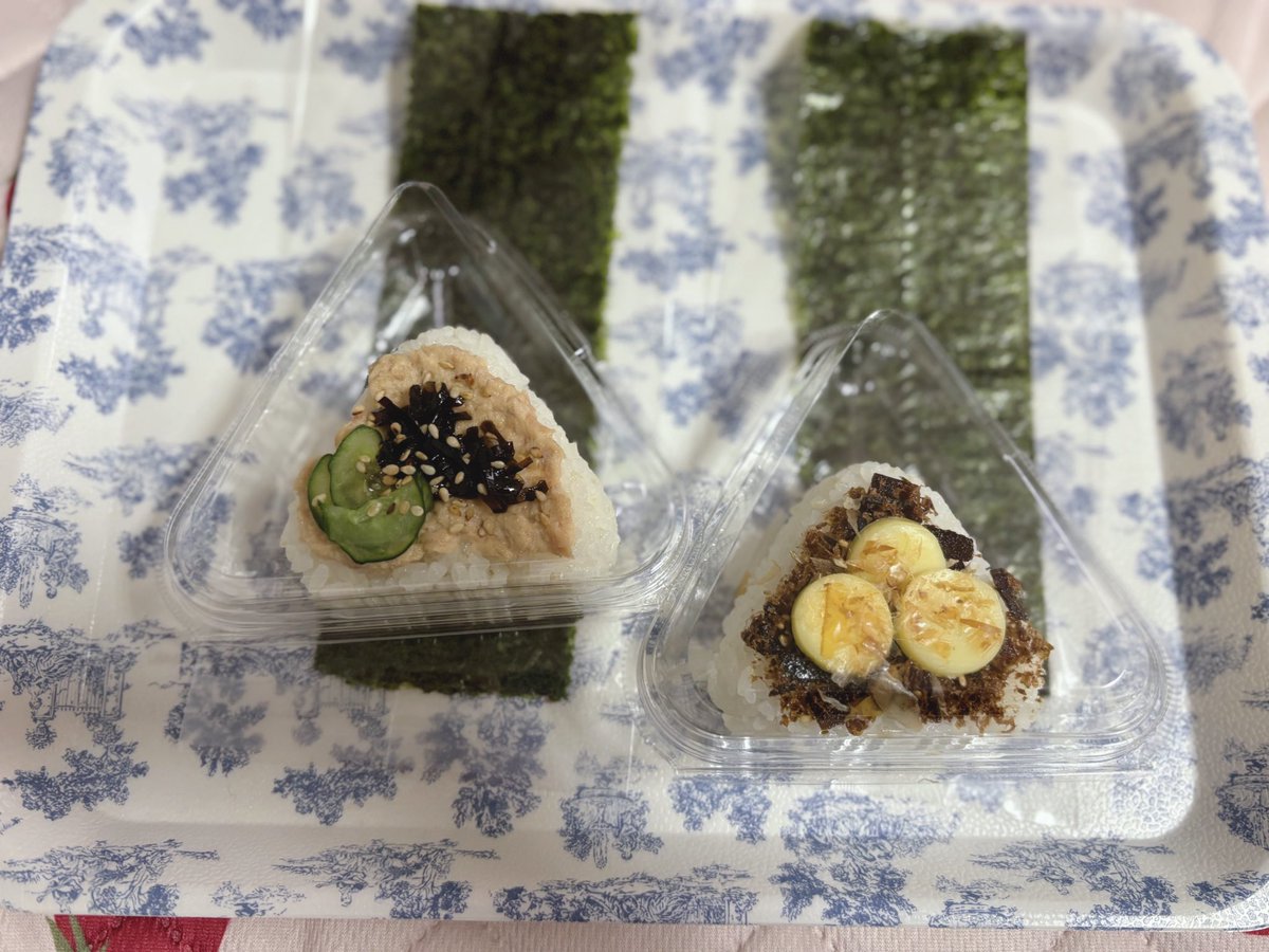 心掬びさんのおにぎり🍙 どちらもおいしくて リピありです👍✨ のりを