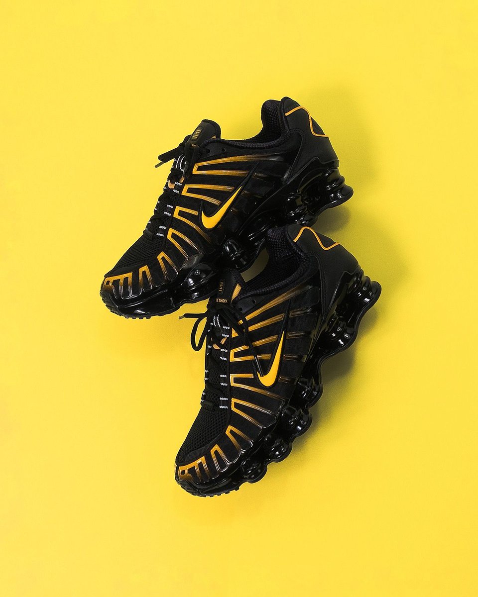 nike shox tl black and yellow