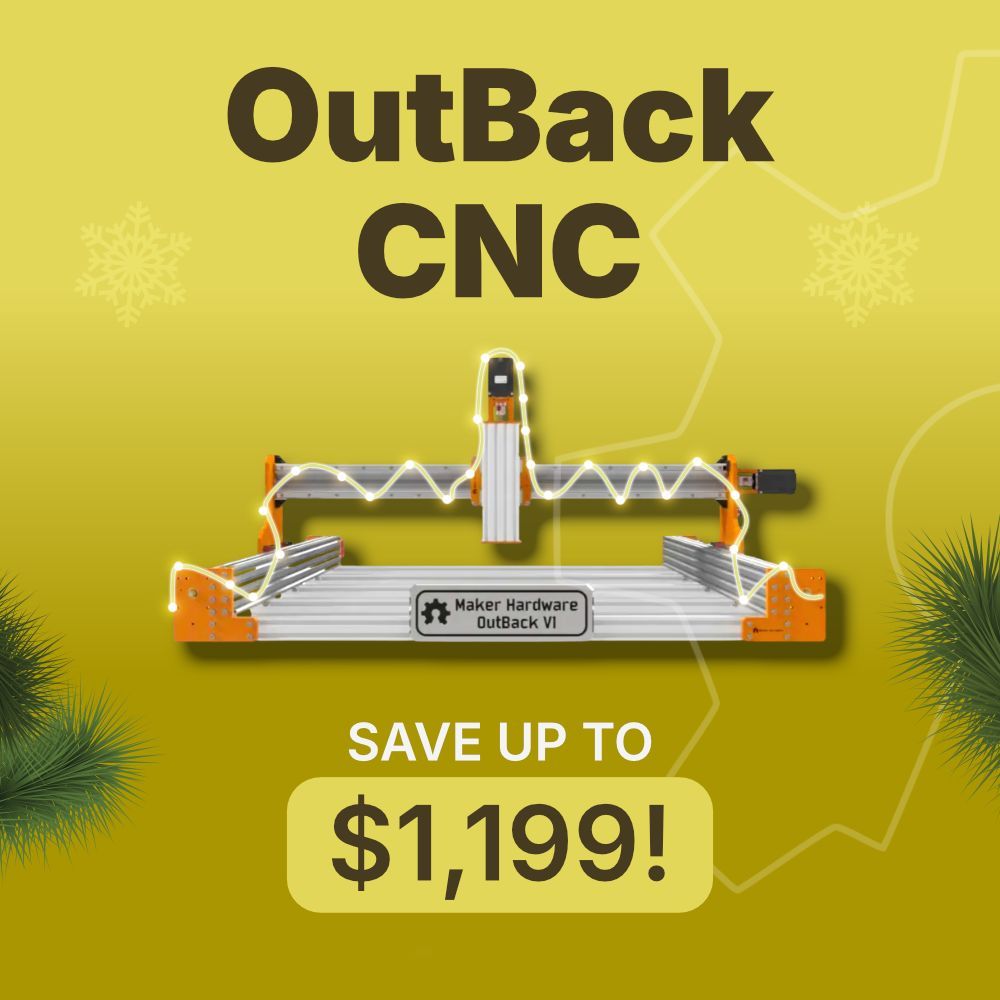 Shop the Sale Here: 1ma.kr/qxwsl 
Get 20% OFF our two most popular and versatile machines: the MakerBee and the OutBack CNC.
Dates: 24th December – 4th January
Need a Custom Setup? Contact us at (03) 9005 1160 or email sales@makerstore.com.au
#MakerStore #MakerStoreAU