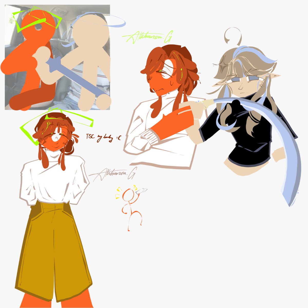 HokkyokxseiExe's tweet photo. Finally drawing TSC, at first I was conflicted in being heavily inspired by @lintheidiot (sorry for tagging, but u deserve the credit) before I change one or two aspects of him in my design. Bonus point w my OC. 
— #AvA #AvM #TSC #Orange #AlanBecker #AvAOC #AvMOC https://t.co/R2tO8Ep0BA