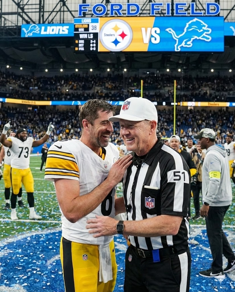#Refball strikes again! Cheffers calls OPI on Amon Ra St. Brown. #Lions lose to Aaron Rodgers #Steelers