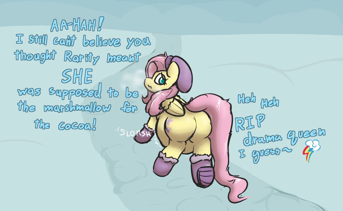 Hey is hot cocoa really the same without the delicious marshmallow? -er I mean marshmallows.. heh...

Early happy holidays and merry crimbus ^^
(Hoping to do more art over the winter break too!!)

#mlpvore