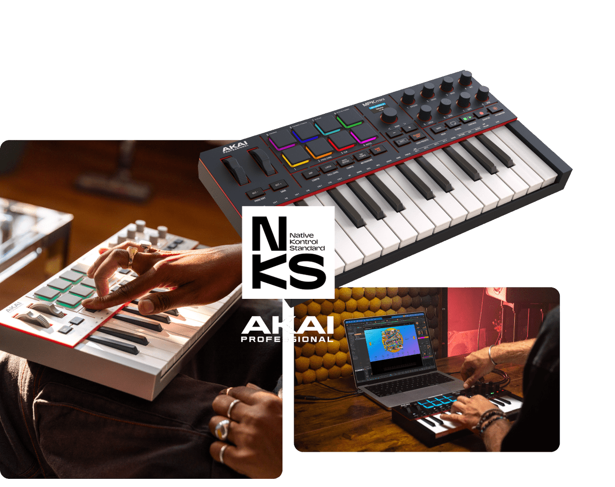 Akai ProfessionalとNative Instrumentsの提携により「MPK Mini IV」に