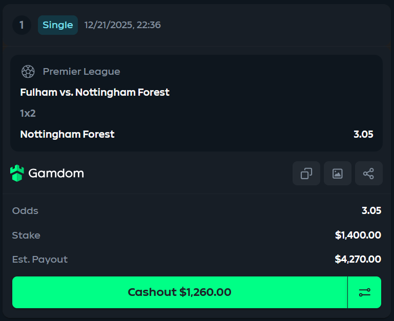 ret's tweet image. Liking Forest for a generally pretty underrated side coached by arguably the best English manager against a Fulham side that have lost a good few key players to Afcon and have been quite underwhelming recently.
