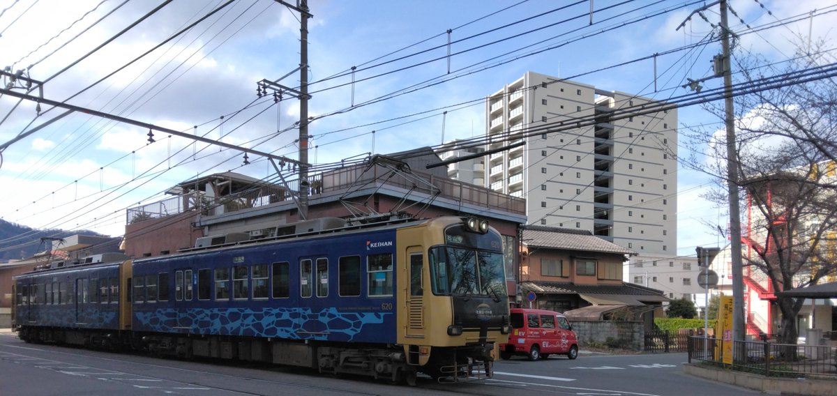 当時「響け！ユーフォニアム」ラッピングだった600形4次車619F、現在