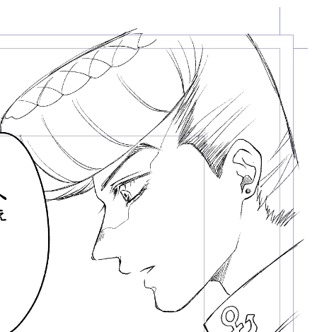 下書きと線画比較