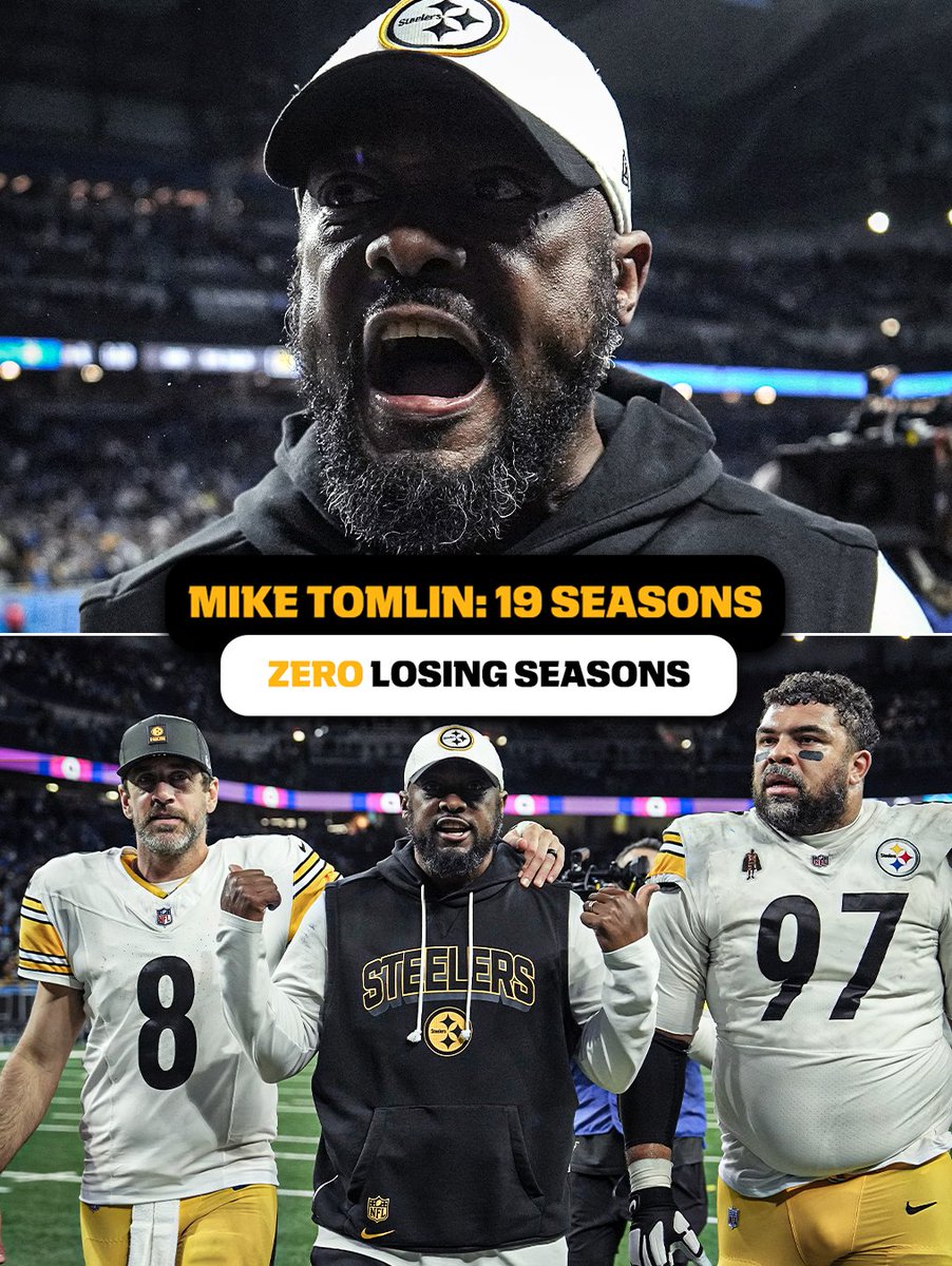 The Steelers have finished .500 or better for an NFL-record 22-straight seasons, with Mike Tomlin...