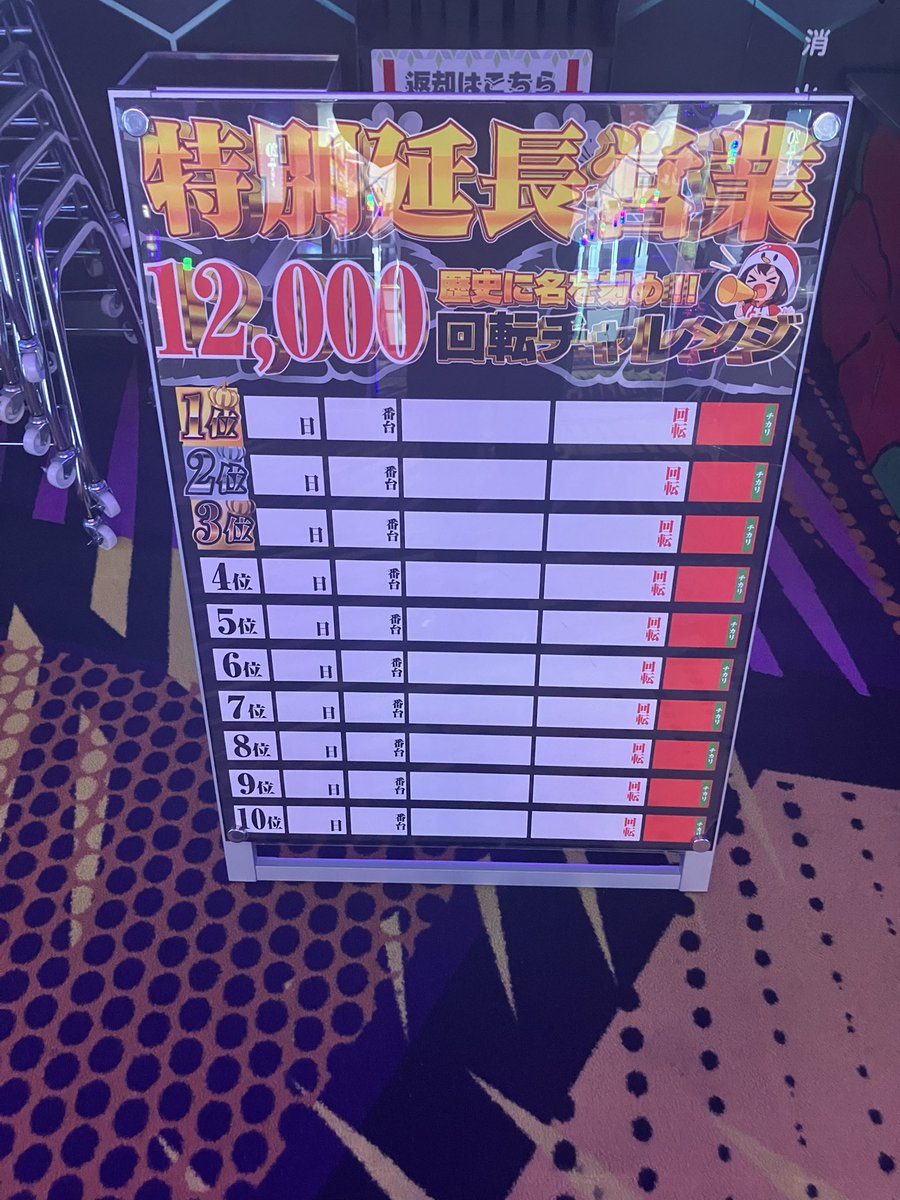 今日から延長営業開始 すなわちMAX12000回転はいけるんじゃないかと