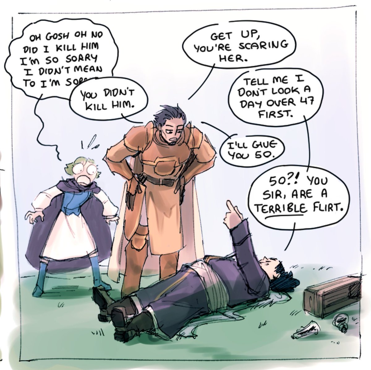 krazieka2's tweet image. Haven't drawn Merlinus in a hot minute, he got a wagon