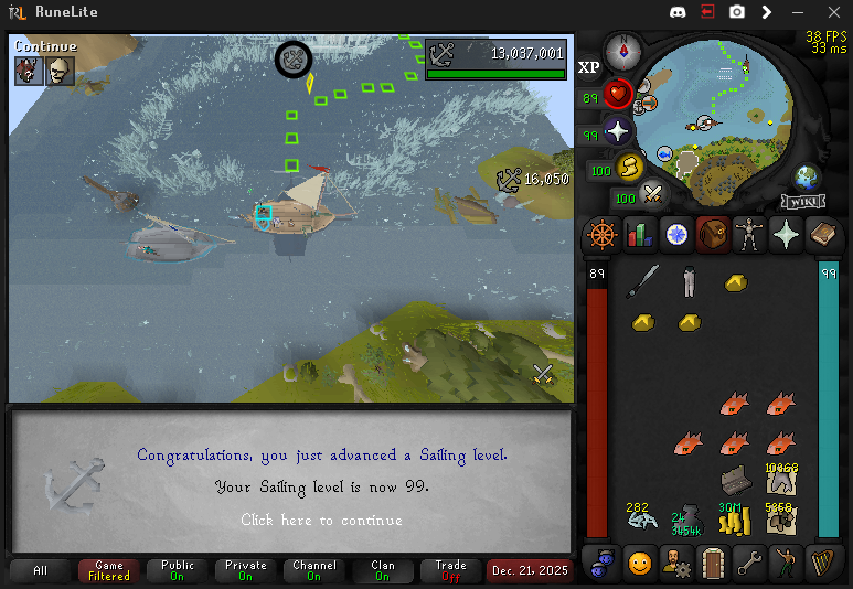 RandomCollectr's tweet image. Can go back to pretending sailing doesn't exist #osrs