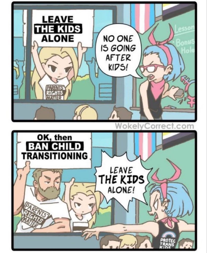 If it's not about the kids, then why do you insist upon exposing children to your mental illness?
Leave the kids alone.