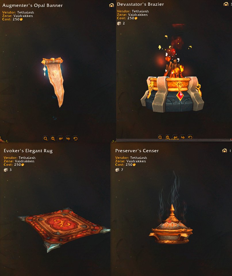 darkspearing's tweet photo. For those five years late to the party like me, there's a vendor in Valdrakken that only sells to dracthyr who's got some nice furniture available. https://t.co/oR4qIqCIlq