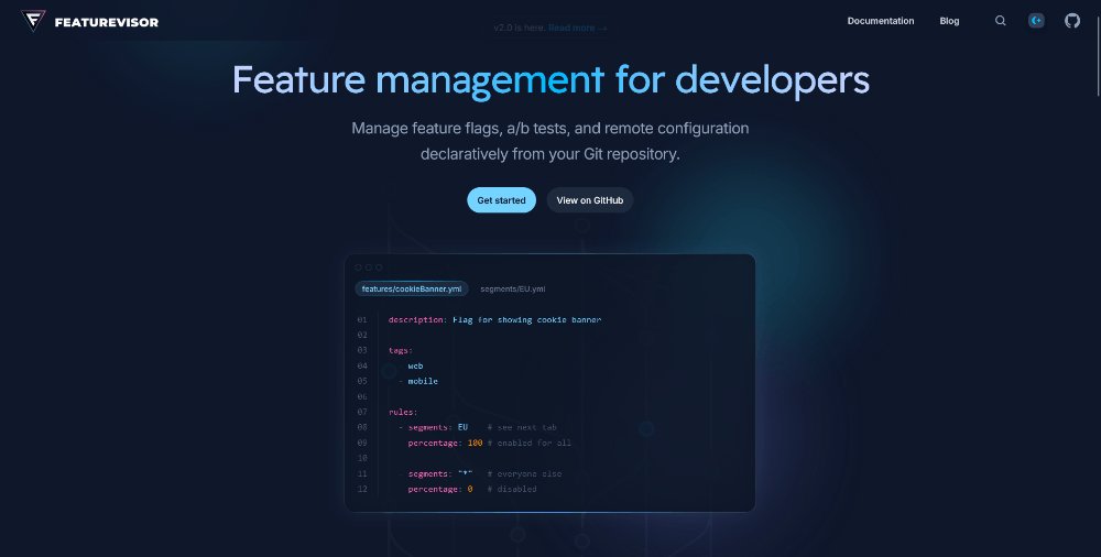 Featurevisor

A declarative solution for managing feature flags, experiments, and remote configuration using Git-based version control

⭐ ~700
🍴 ~30
🧾 MIT
🧩 TypeScript

🔔 Discover Open Source. Every Day
