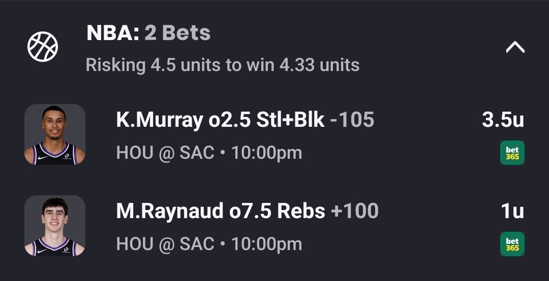 Nik_Sharp_'s tweet image. 🏀 #NBA — 
Sunday, Dec 21 | 10:00 PM
HOU at SAC

@ActionApp Card ⬇️ 

#nbabets #GamblingX #GamblingTwitter #bet365