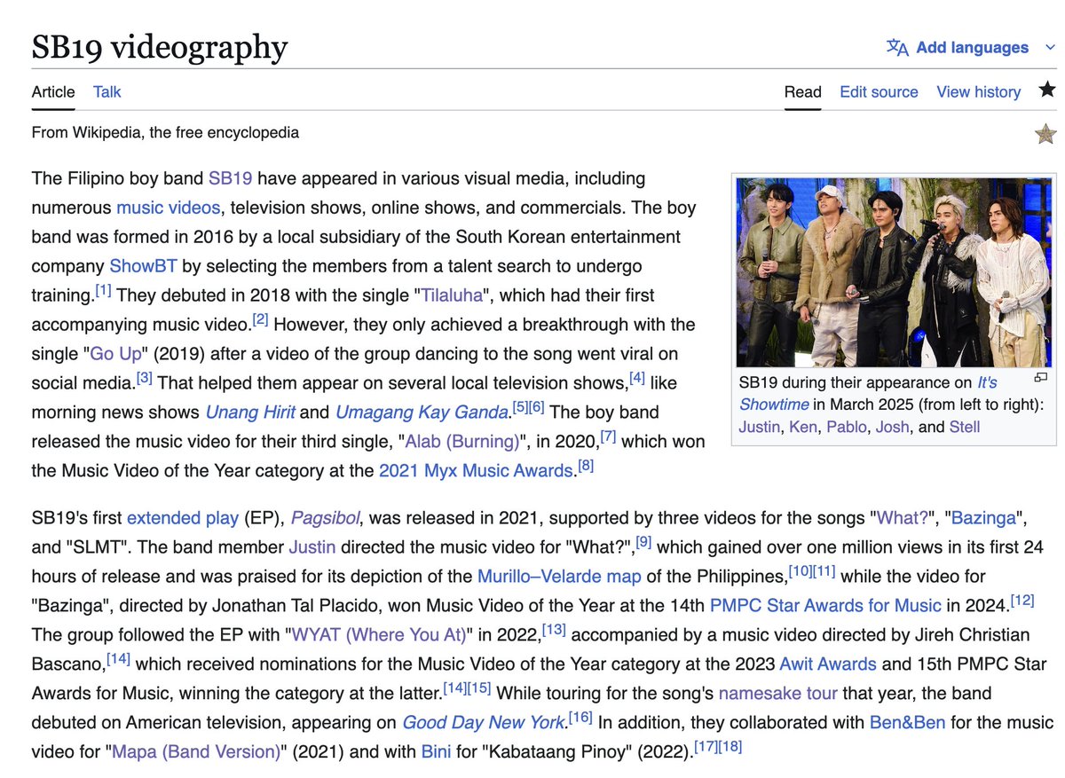SB19 Wikipedia Team tweet media