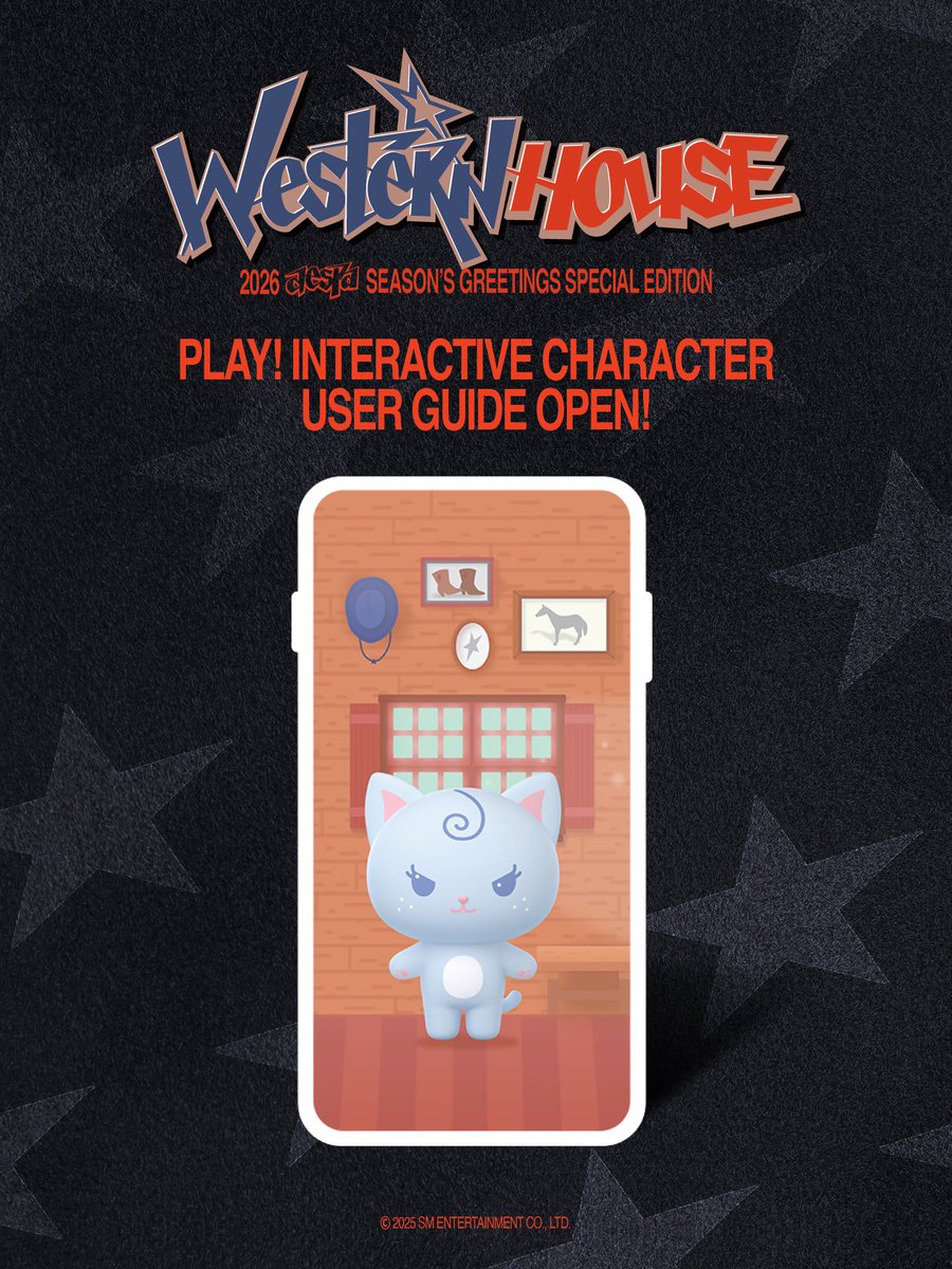 2026 aespa SEASON’S GREETINGS SPECIAL EDITION
USER GUIDE NOTICE! 

▶ aespa SEASON’S GREETINGS VIDEO📹
▶ aespa SEASON’S GREETINGS INTERACTIVE CHARACTER SERVICE: 2026seasonsgreetings.com/aespa

#2026SEASONSGREETINGS #aespa