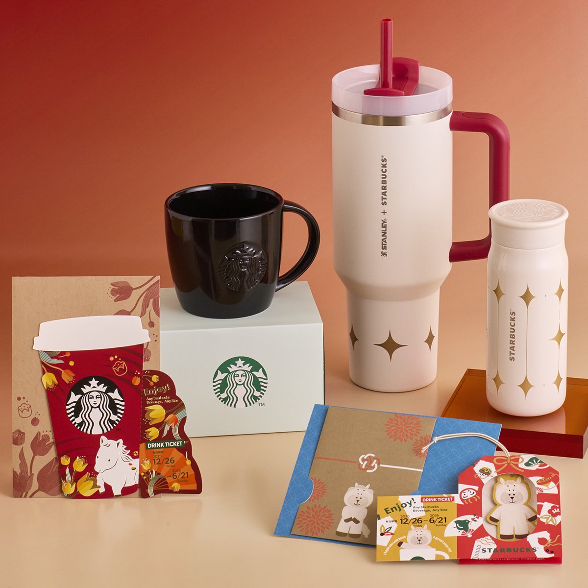 スタバの新作グッズ】 2026年の干支“うま”デザインがズラリ