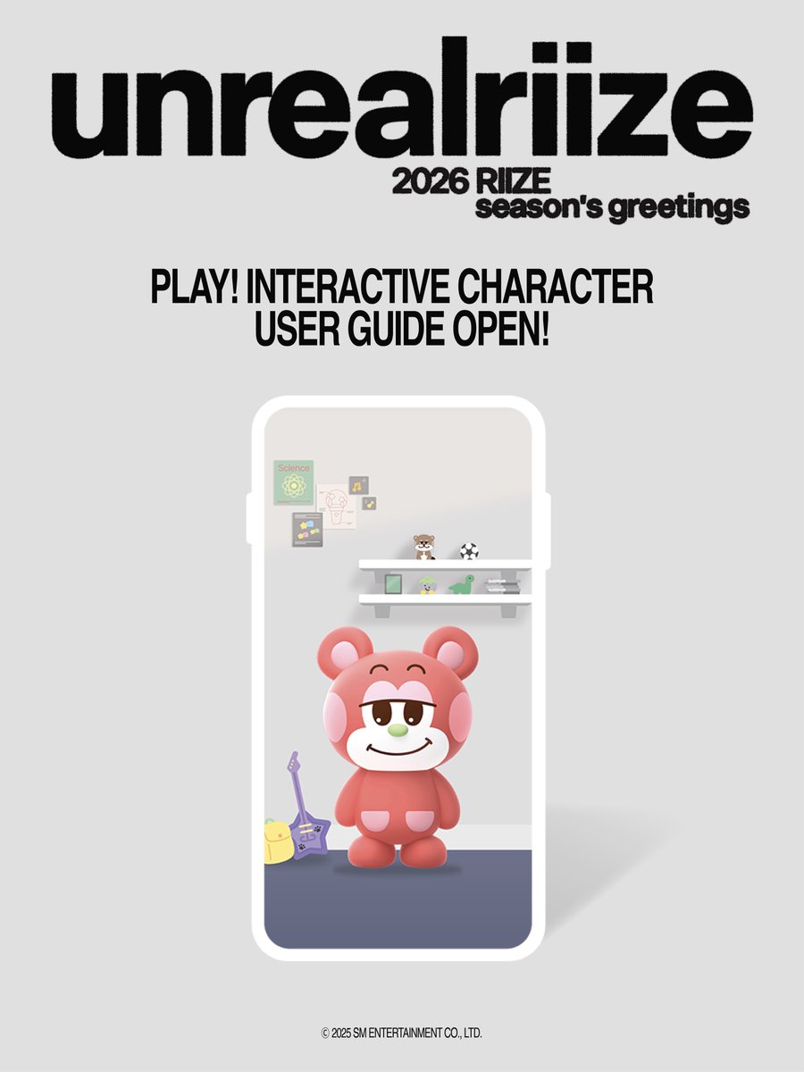 2026 RIIZE SEASON’S GREETINGS SPECIAL EDITION
USER GUIDE NOTICE! 

▶ RIIZE SEASON’S GREETINGS VIDEO🧡
▶ RIIZE SEASON’S GREETINGS INTERACTIVE CHARACTER SERVICE: 2026seasonsgreetings.com/riize

#2026SEASONSGREETINGS #RIIZE