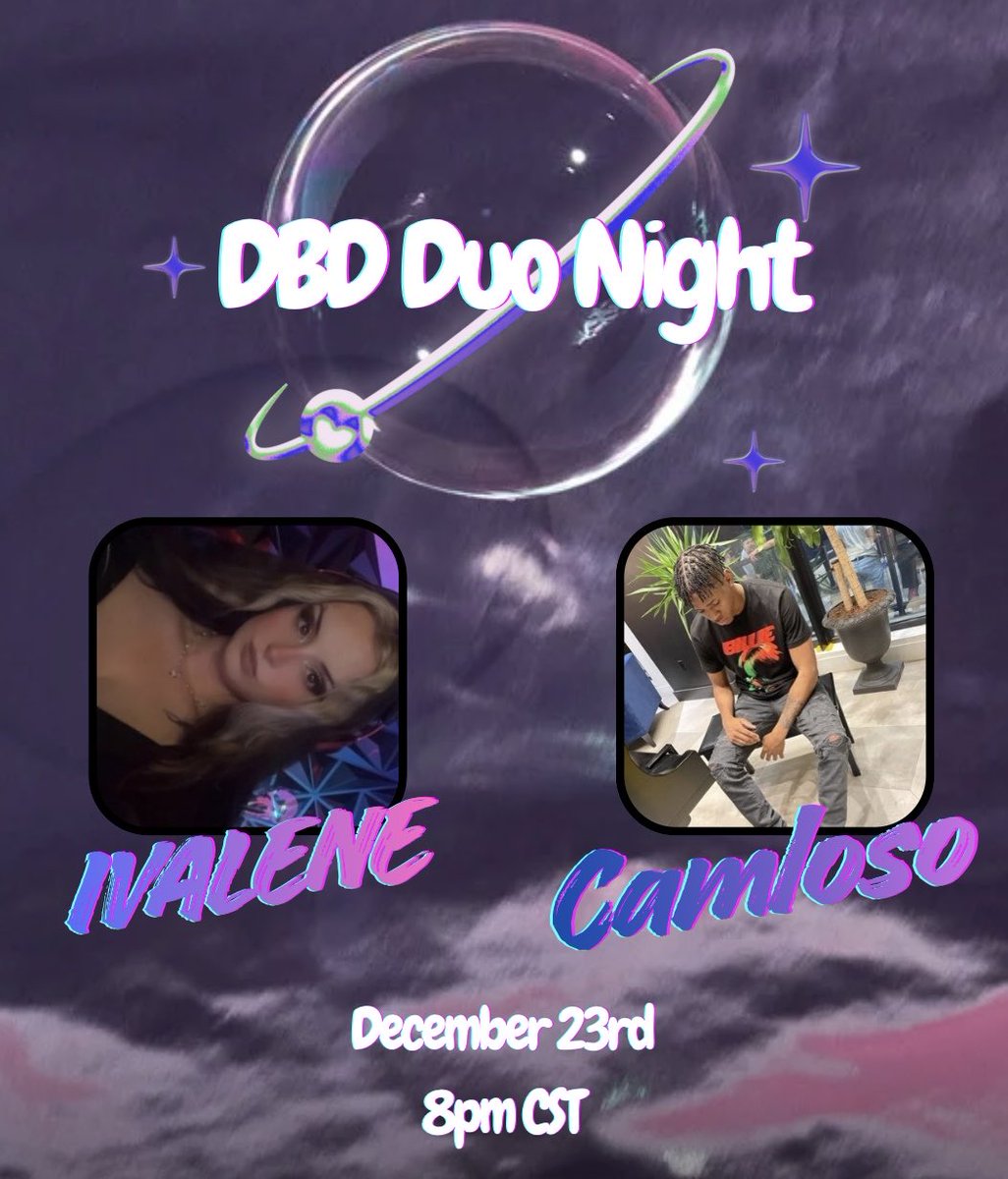 DECEMBER 23RD 
Ivalene 🤝 <a href="/Camlosoo/">Cam Loso 🇯🇲🇻🇮</a>  
Killers aren’t gonna know what hit them EUGHHHH 🥳