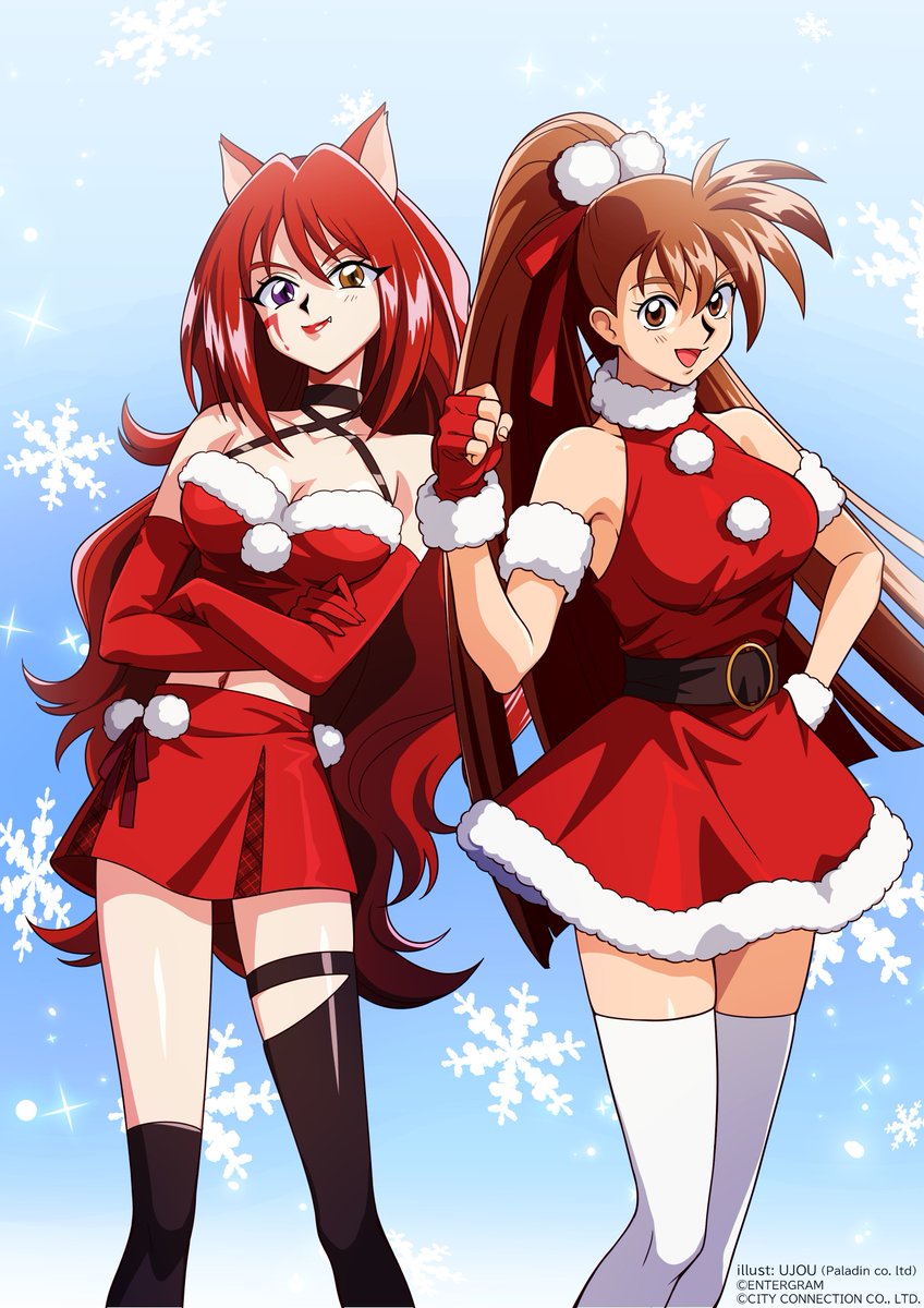 claricedisc's tweet photo. 🟥🟩まもなくクリスマス✨🟩🟥
「スチーム・ハーツ」のファラと
「アドヴァンスト ヴァリアブル・ジオ」の優香からクリスマスカードが届きました✨

狂乱のシューティング＆絢爛の対戦格闘！
「サターントリビュート」好評発売中🔽
https://t.co/YZNbinRKA6 https://t.co/Lgot8u8lX8