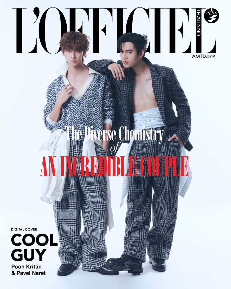 LOfficielThai's tweet image. The Diverse Chemistry of An Incredible Couple แฟชั่นเซ็ตและบทสัมภาษณ์เอ็กซ์คลูซีฟกับสองนักแสดงที่เปี่ยมด้วยเคมีอันน่าจับตา พูห์–กฤติน และ พาเวล–นเรศ กับบทบาทในซีรีส์แนวสยองขวัญเรื่องใหม่ 

#LOfficielThailand
#LOfficielMode
#CoolGuy 
#ppoohkt 
#pavelphoom