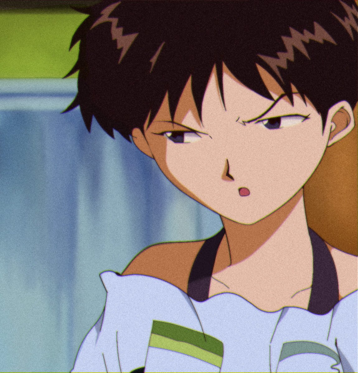 19saiyo's tweet image. I drew Shinji being a tsundere like Asuka.