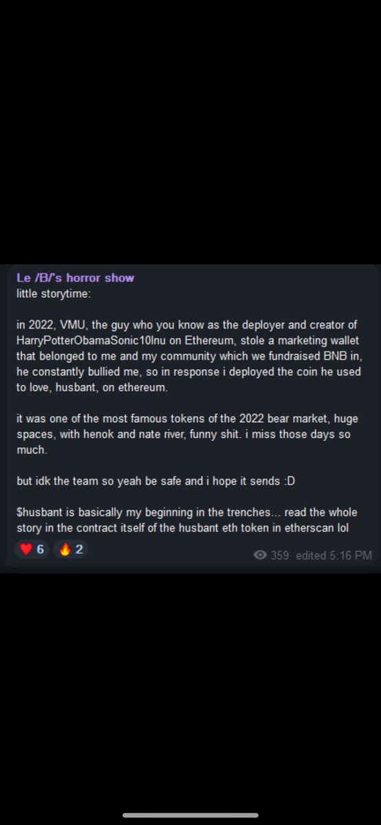 Siddyarts1's tweet photo. Lore tweet ❤️ One of the top holders of $HUSBANT is the CEO of $SNOWBALL
@bschizojew
📷 His X profile banner features $HUSBANT, and he’s actively shilling us on his tg channel/group.
Ez81MaRRsT8WSc4w1kmxZh9vSnyY5QySSoHy4yLrpump
Millions incoming
#solana #chinesecrypto #SOL https://t.co/o1CqFeqHNS