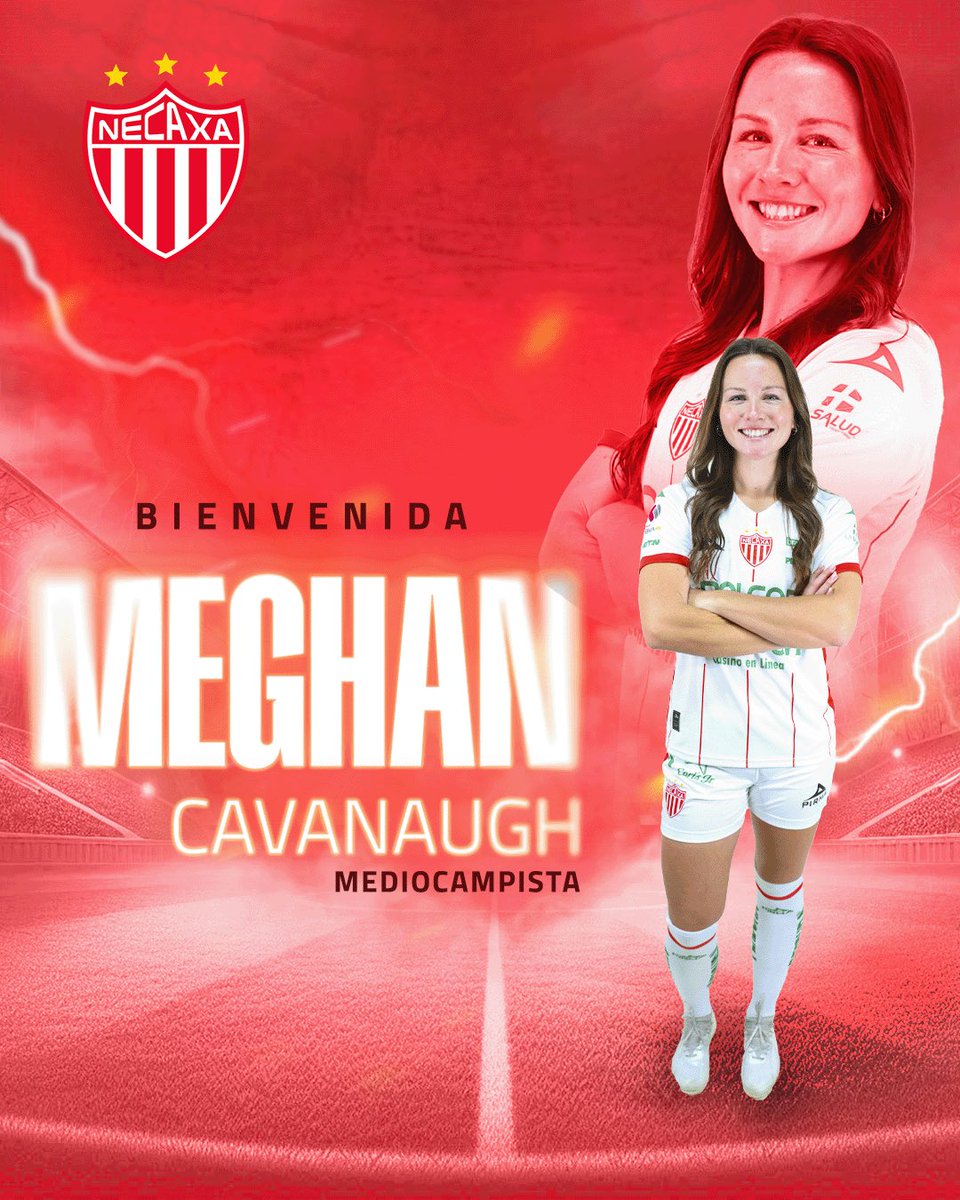 NecaxaFemenil's tweet photo. ¡Bienvenida a las Centellas! ✨ 

@MeggCavanaugh se une a nuestro equipo de cara al torneo Clausura 2026. ¡Bienvenida a tu nueva casa! 👋

#FuerzaCentellas ⚡️ https://t.co/jZfiiKQlnB