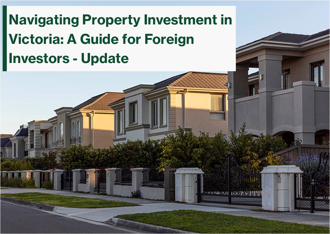 SharrockPitman's tweet photo. With the February real estate market just around the corner, Property Lawyer Coco Yu provides a timely update for foreign investors considering a foray into the property market in Victoria. https://t.co/l8s6F6uBU2
#propertylaw #realestate #investment #property https://t.co/rRVoMTedyz