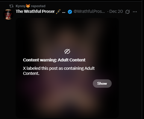 LMAO Blake out her SHing the twiX! They put a warning up! 🤣🤣🤣

Her and her delicate sensibilities!!! She's such a joke!!!