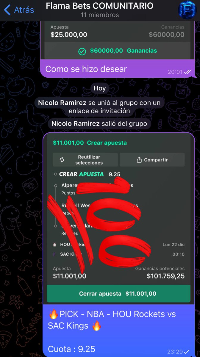 FlamaBets's tweet photo. 🔥SUBIDA LA FUNBET DE LA NOCHE EN COLABO CON @SenseiBet200 🔥

Mirala en nuestro COMUNITARIO : https://t.co/7kDrsFCN9K

#NBA #soñadora https://t.co/qxQVICyUvG