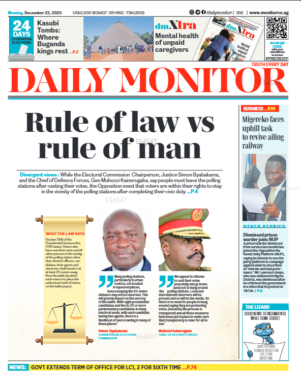 DailyMonitor's tweet image. The Monday Daily Monitor edition..

Get acquainted with the latest and relevant information, as we kick-start the festive week.
#MonitorUpdates
#TruthEveryDay