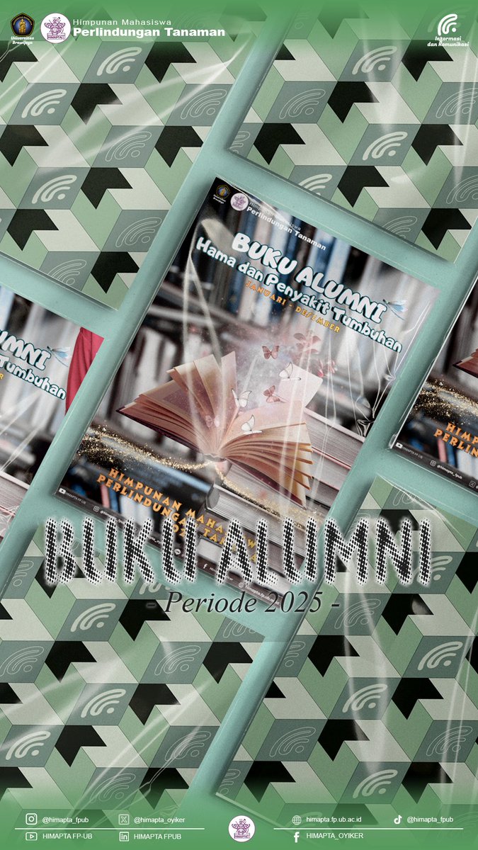 [E-BUKU ALUMNI PERIODE 2025]

E-Book Alumni HIMAPTA Periode 2025 kini sudah dapat diakses 📘✨
Yuk jadi bagian dari kenangan dan tetap terhubung dengan keluarga besar HIMAPTA 🤍

HIMAPTA… Oyiker!!! ✊
Infokom HIMAPTA FPUB | 2025

#HIMAPTA #OYIKER #HIMAPTA2025 #HIMAPTA_OYIKER