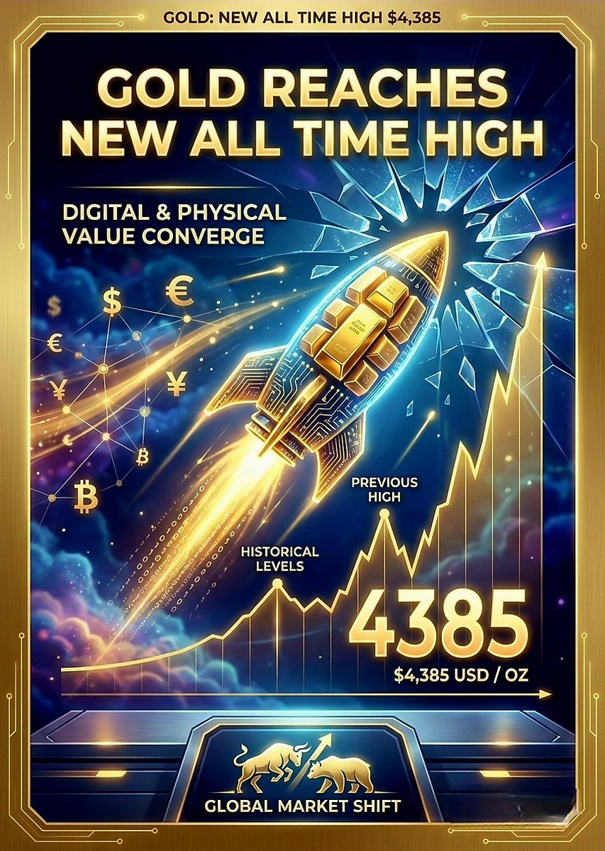 Gold reaches new All Time High of $4,385.

When Bitcoin 🤔
