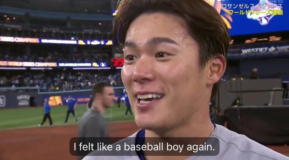 777cakee's tweet image. “I felt like a baseball boy again” -yoshinobu yamamoto