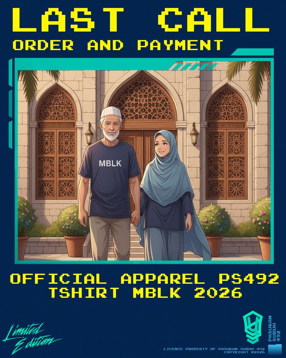 *BATAS AKHIR PEMESANAN MBLK*

Paket All In MBLK 2026 dengan harga Rp 150,000,-

- Free 1 TShirt 
- Free 2 Set Stiker Rally + Kaca
- Free 1 Stiker Logo
- Free 1 Keychain
- Free Ongkir 

_Batas Order dan Pembayaran Akhir Desember 2025_

Klik ps492.or.id/order/

#MBLK26