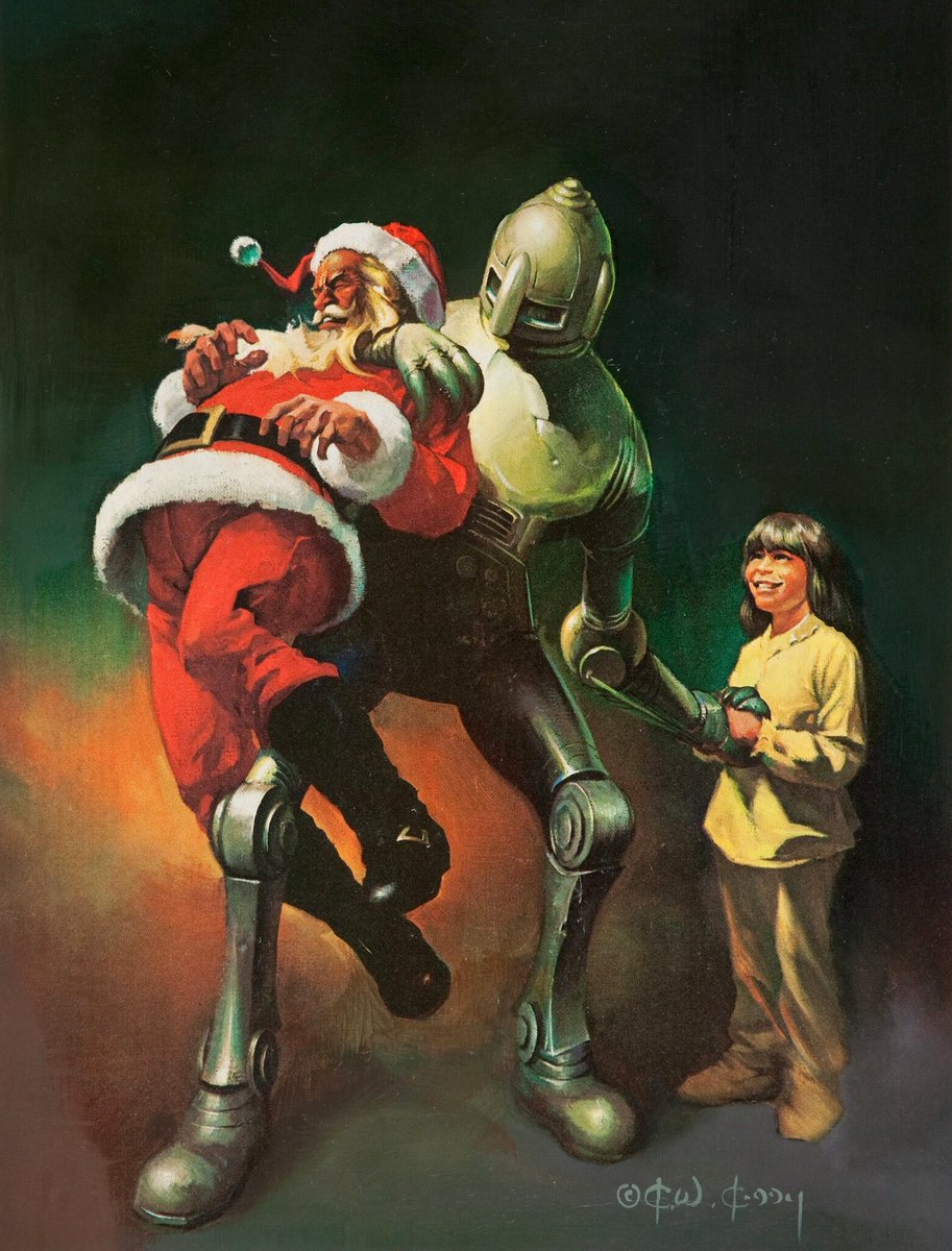 HumanoidHistory's tweet photo. Christmas goes awry in Ken Kelly’s cover art for Creepy, issue no. 86, 1977. https://t.co/ppKRw65cSx