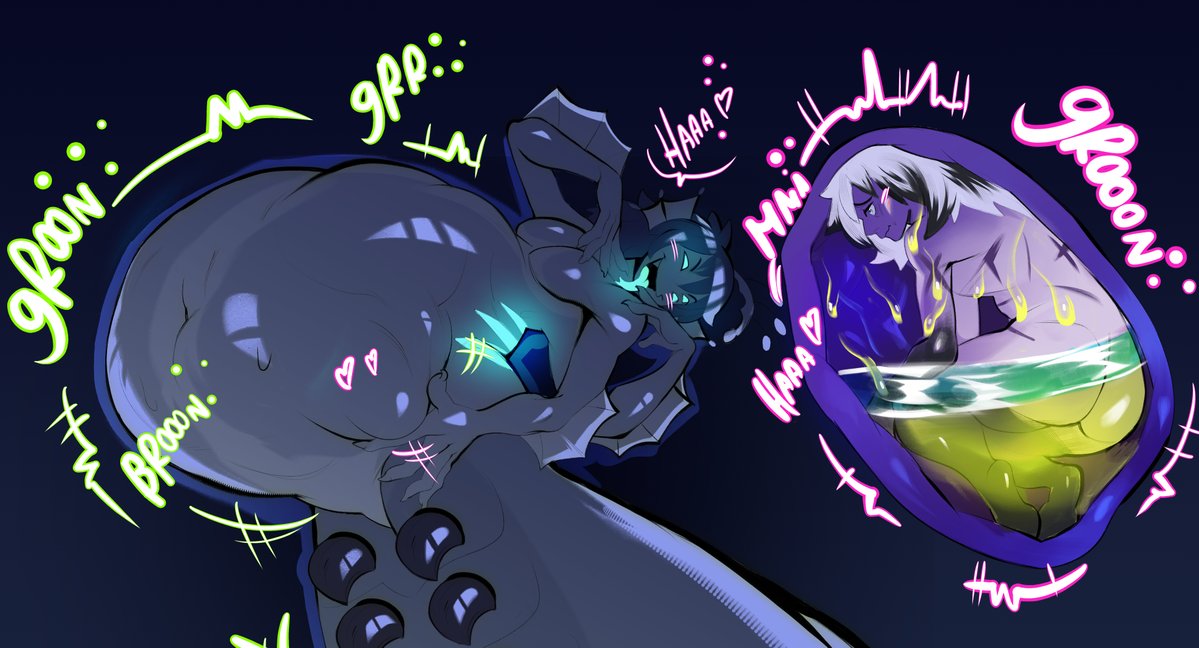 pudding_bat's tweet image. CW: digestion
commission completed for @Illusonist1 
#oralvore #VoreNSFW #vore #malepred #maleprey #digestion #sebastiansolace