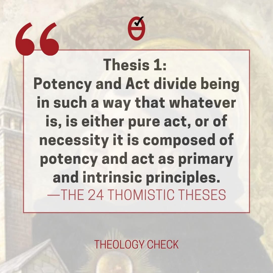 theoglossa's tweet photo. Thesis 1: Potency and Act divide being in such a way that whatever is, is either pure act, or of necessity it is composed of potency and act as primary and intrinsic principles.

#reformedthomism

https://t.co/Xh5REj6l6R https://t.co/LH9BsW47BK