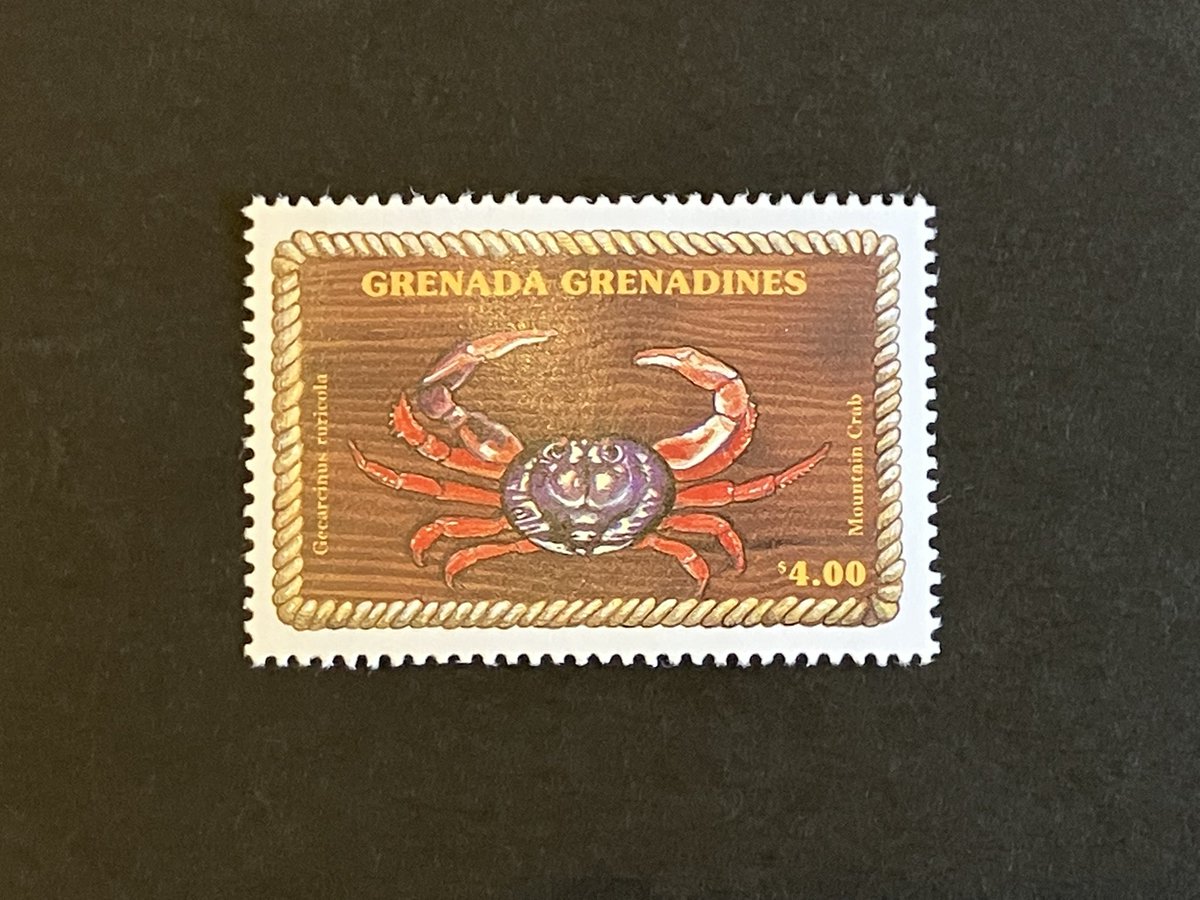 赤いカニコ 原画 グレナダ・グレナディーンの蟹切手だ！ ・ショウジンガニの仲間