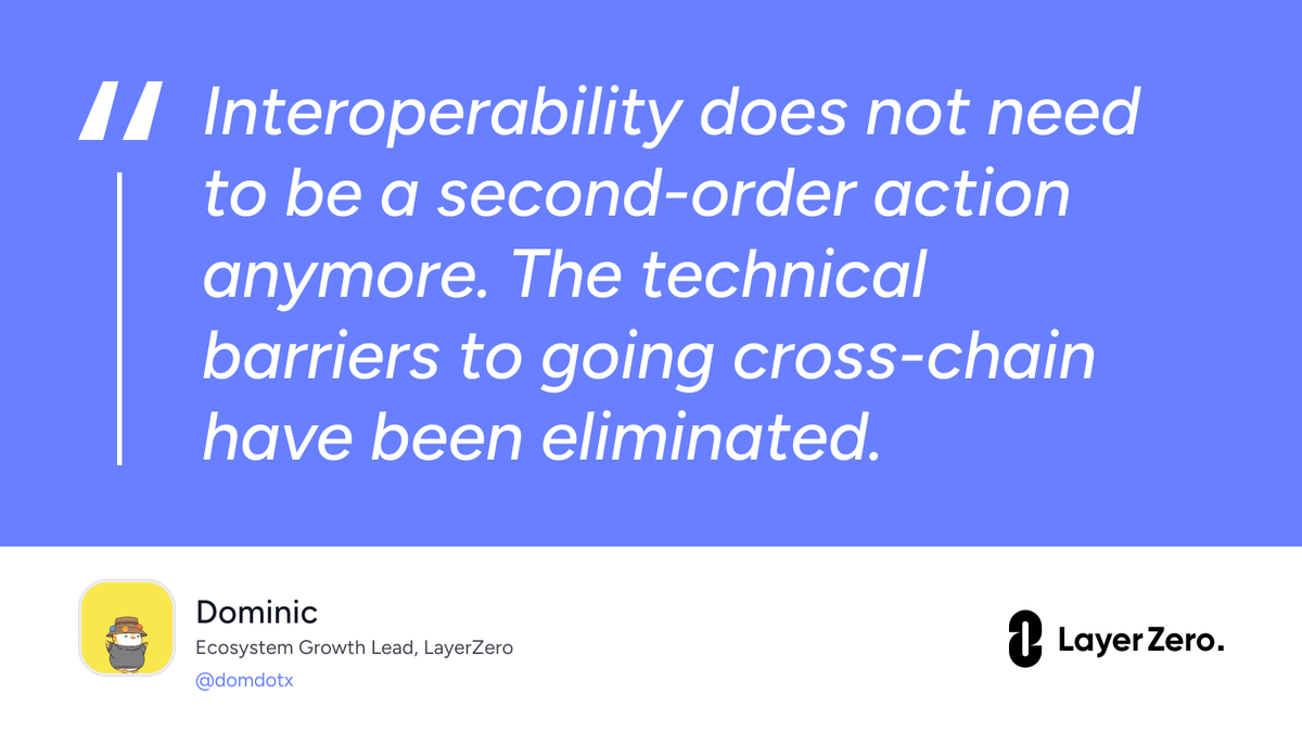 LightLinkChain's tweet image. Interop has quietly shifted from “nice to have” to a default assumption

Great perspective from @domdotx at @LayerZero_Core during our X Space last week on how far the space has actually come