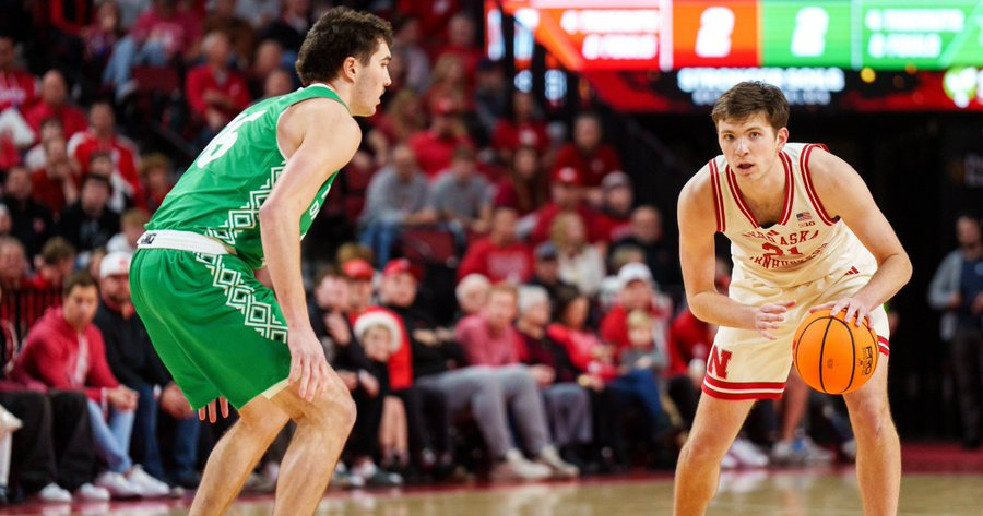 HuskerOnline's tweet photo. 🔴🏀After an abysmal shooting start, Nebraska basketball rallies behind a historic Berke Buyuktuncel triple-double to handle North Dakota. The unbeaten season stays alive.

🔗https://t.co/wKYKNxi9Cz https://t.co/ziLDEBjLoT