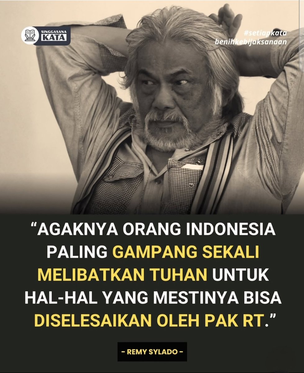 Quote paling epik abad ini untuk negara yang konon religius tapi stok koruptornya gak abis-abis..