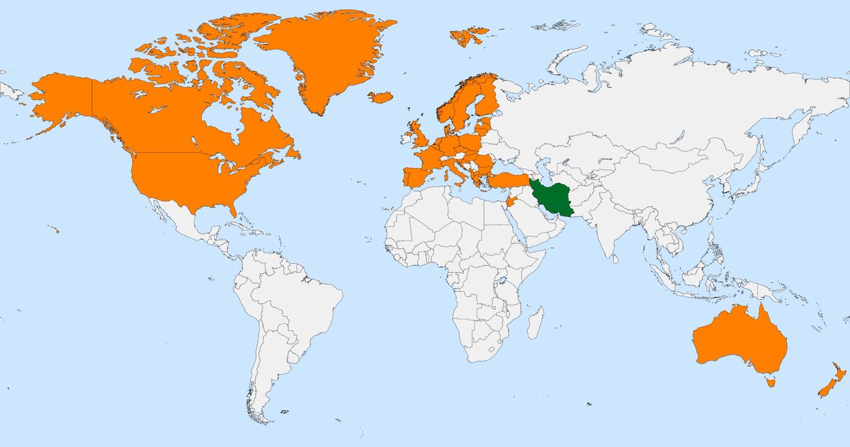In reality, it's Iran Vs almost half of the world