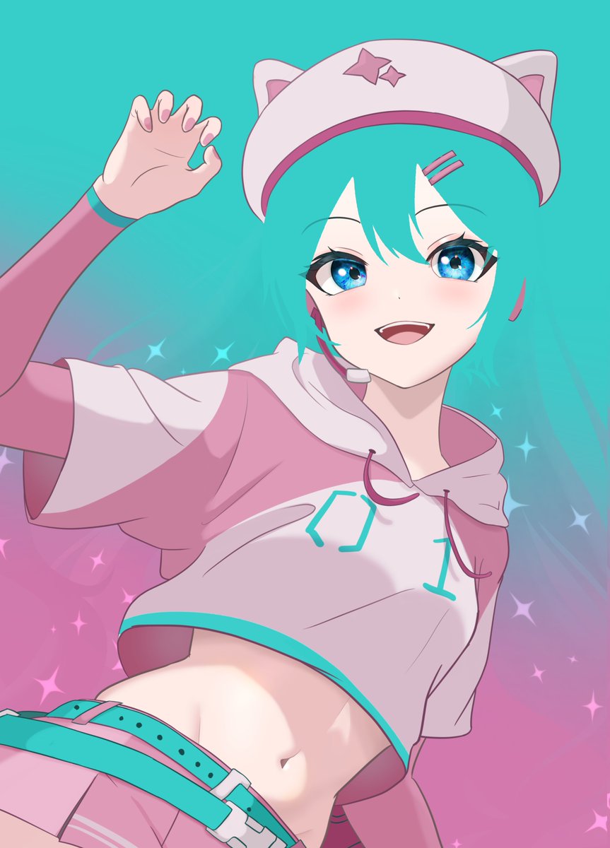 futatunoniji's tweet image. フォートナイト　ネコ初音ミク　その２