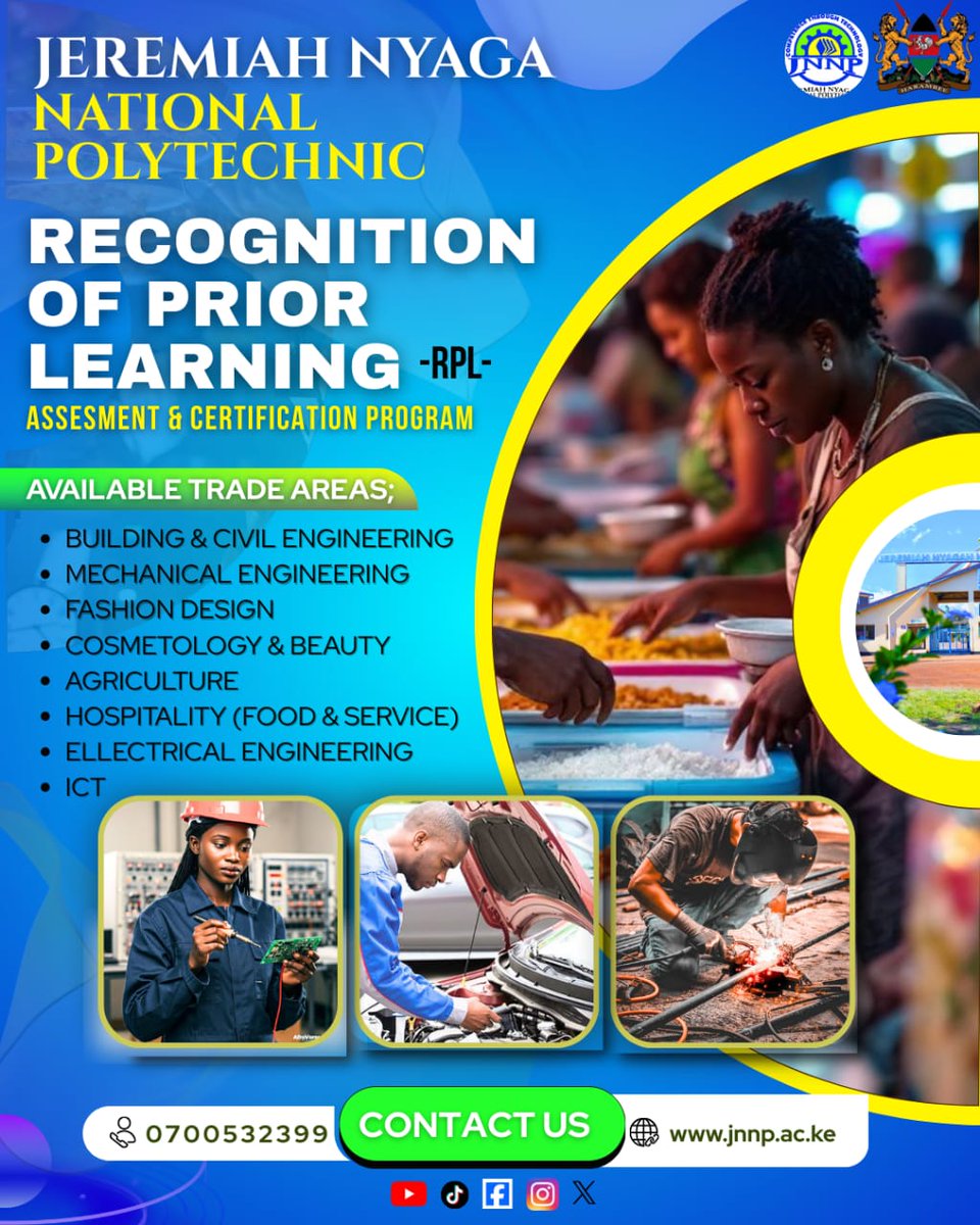 JNNP_Official's tweet photo. Come get certified for your skills. At Jnnp @JNNP_Official we offer recognition of prior learning (RPL). https://t.co/NEKH0qIm6E